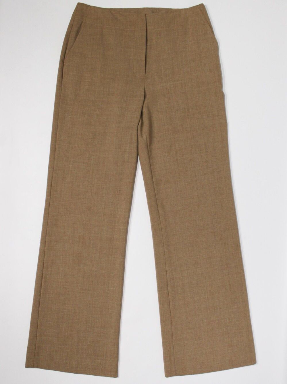 St. John Collection Beige Wide Leg Flare Pants Pockets Lagenlook Women Size 6 - Picture 2 of 8